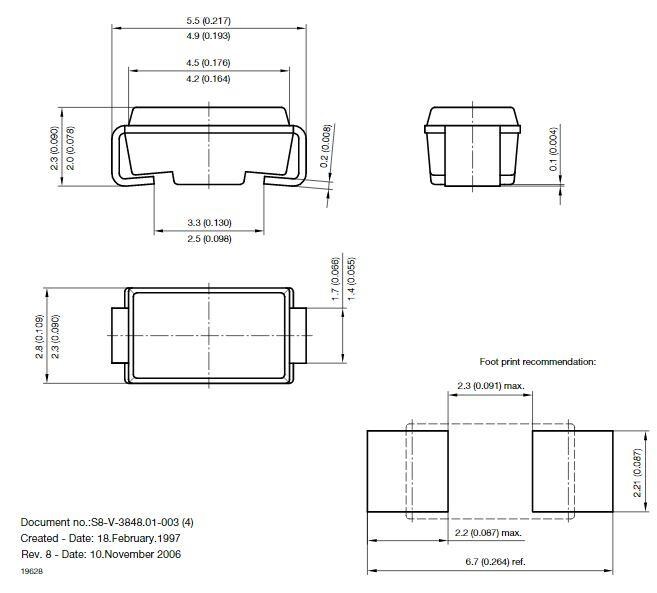 Vishay BZGx-Baureihe Zenerdioden